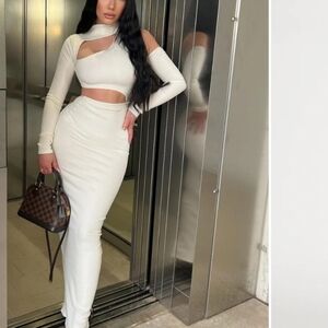 Beautiful sexy white cutout Dress